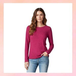 Loft Medium Berry Pink Paisley Print Top Size Medium